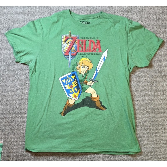 Nintendo Other - The Legend of Zelda Nintendo Link Graphic Crew Neck Green T-Shirt  Large